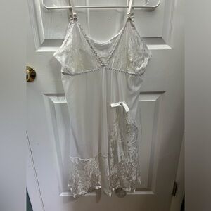 White & Teal Intimate Dress